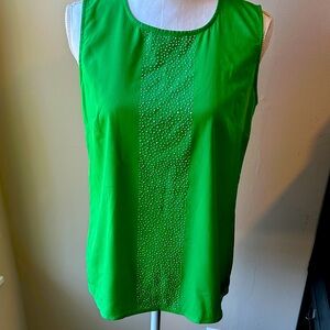 Kasper Green Embellished Blouse
